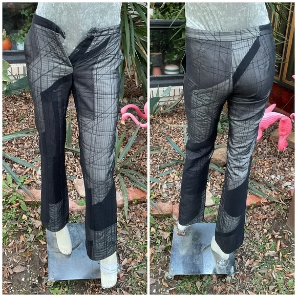 BCBGMAXAZRIA Runway Patchwork Pant Suit Size 2 - Picture 6 of 16